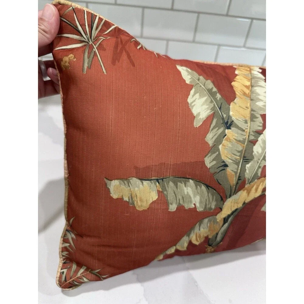 Tropical Botanical Palm Tree Accent Pillow Outdoor Indoor Home Decor